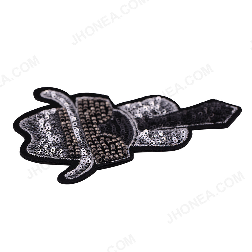 Premium Shiny Shimmery Glamorous Sequins Beaded Patch