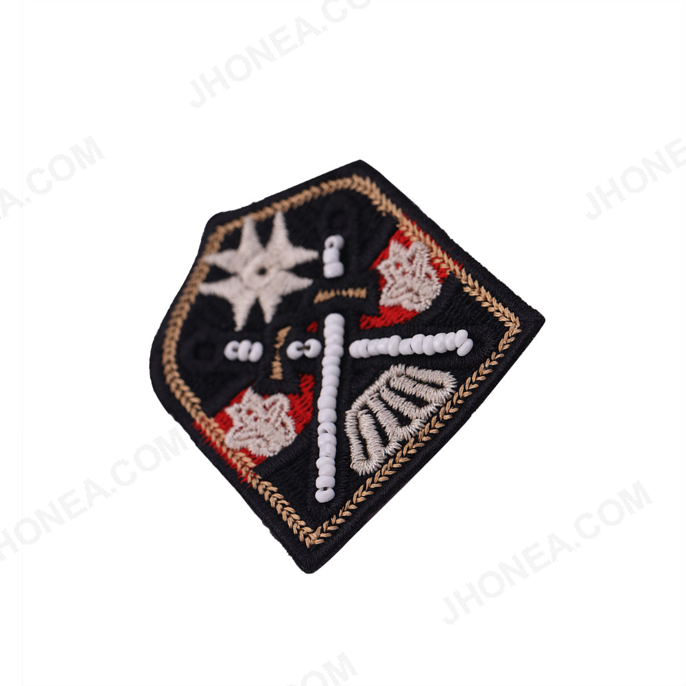 Small Size Designer Crest Shield Badge Shirt Pocket Patch