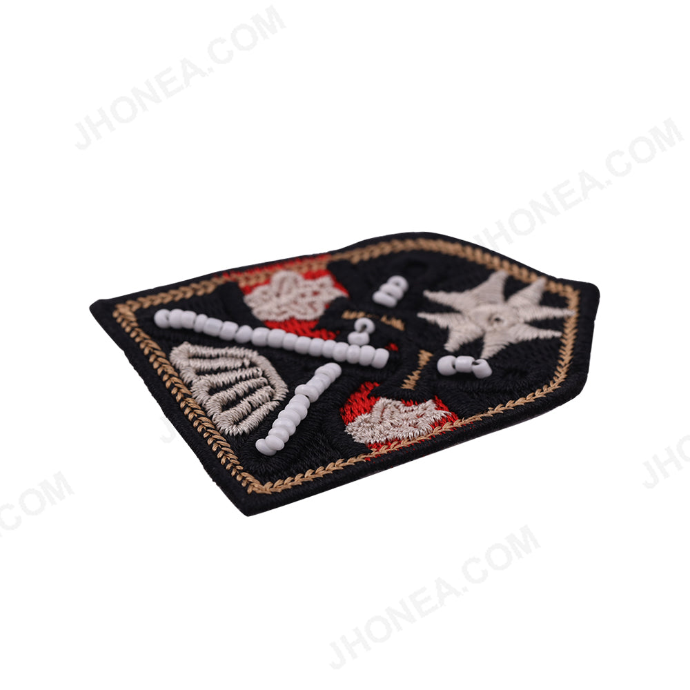 Small Size Designer Crest Shield Badge Shirt Pocket Patch