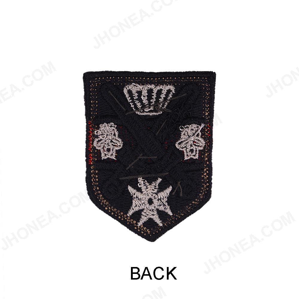 Small Size Designer Crest Shield Badge Shirt Pocket Patch