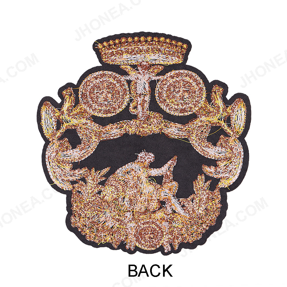 Luxury Black & Gold Ancient Greek Baroque Design Patch