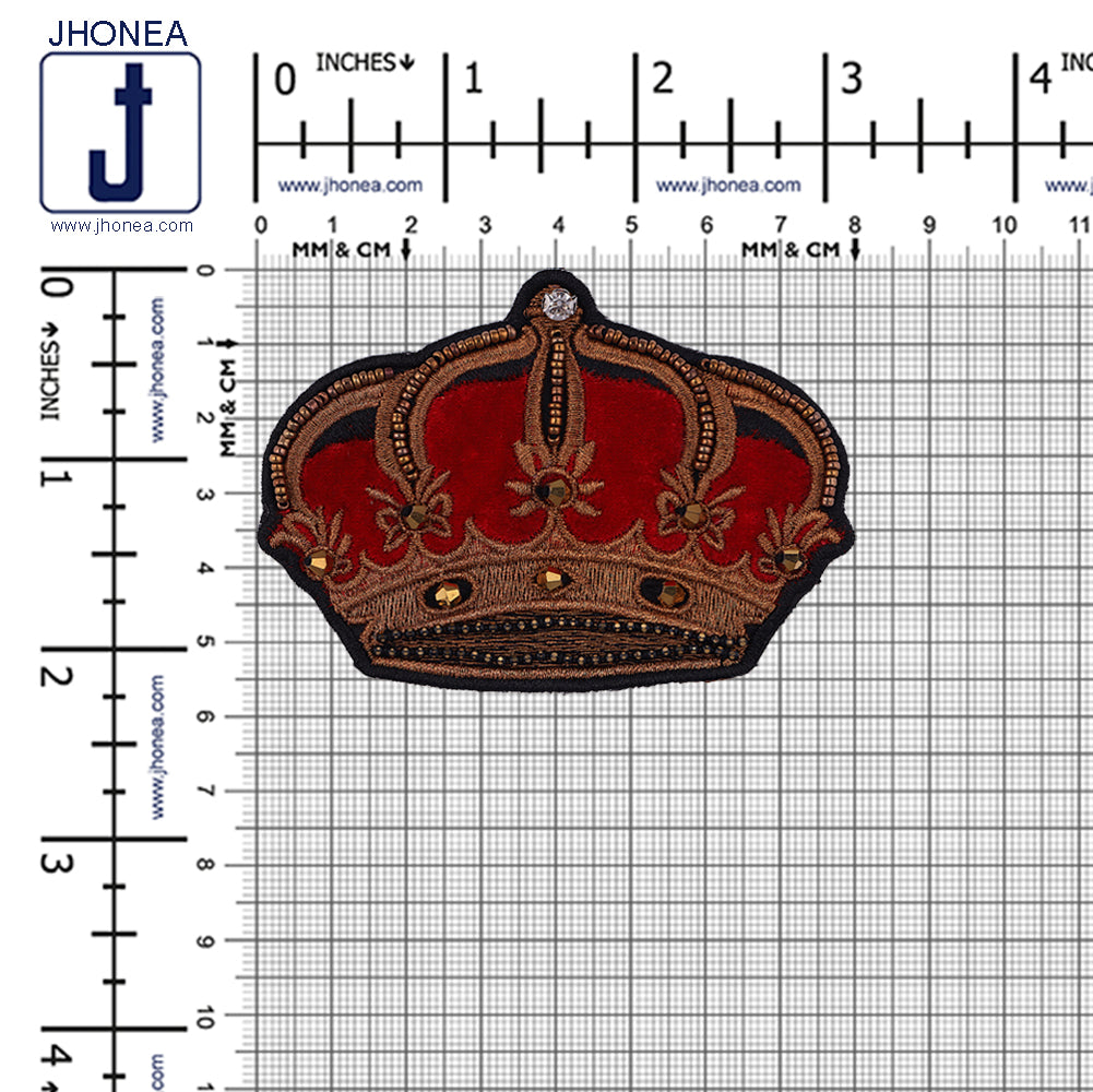 Embroidery Crown Patch for Men/Women/Kids Clothing