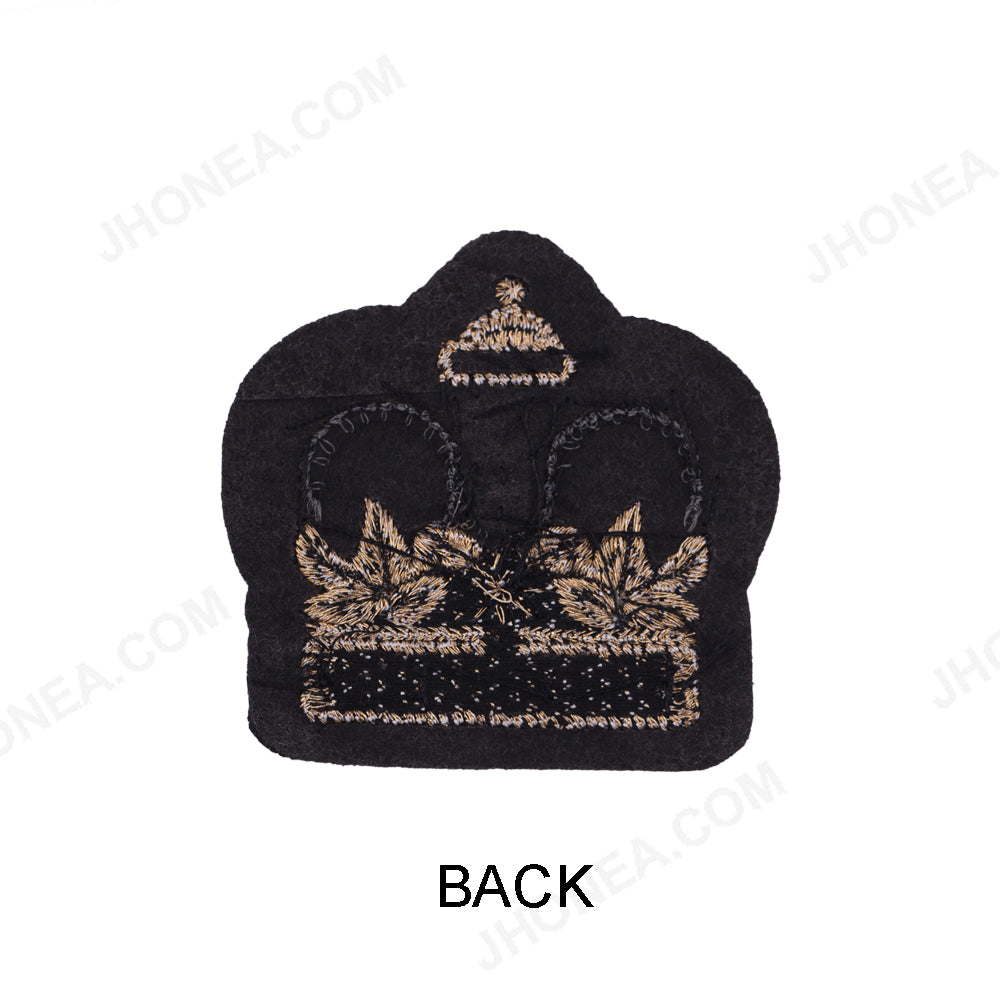 Sparkling Diamonds Embellished Embroidery Crown Patch