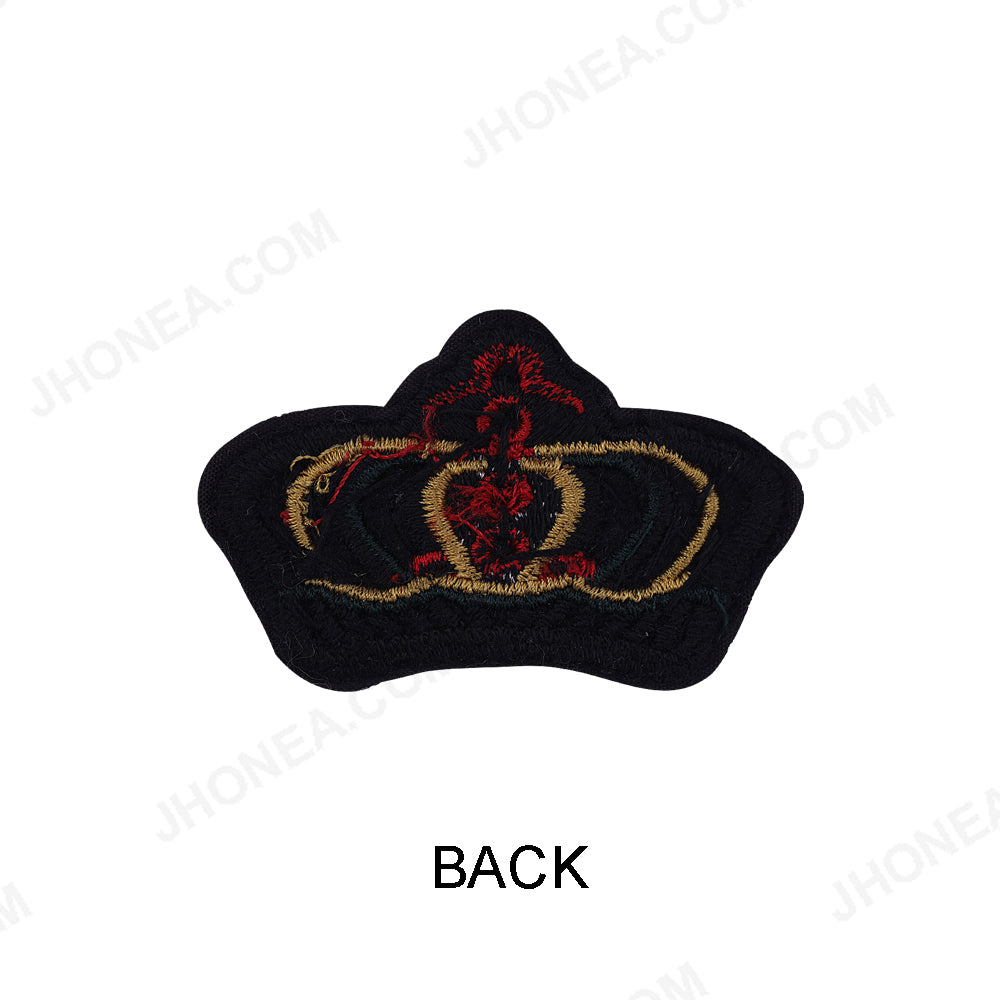 Small Size Designer Pipe Beaded Crown Patch