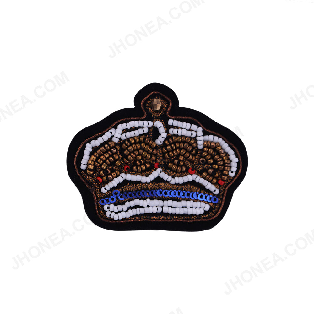 Designer Mix Beaded Crown Patch