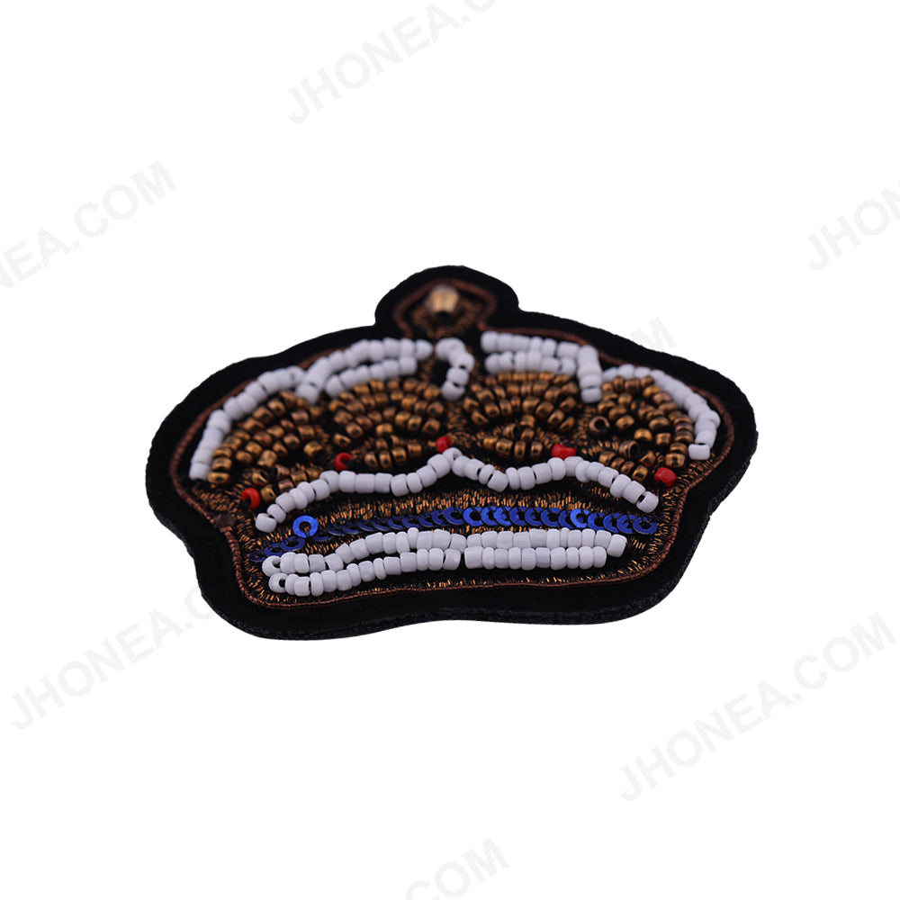 Designer Mix Beaded Crown Patch