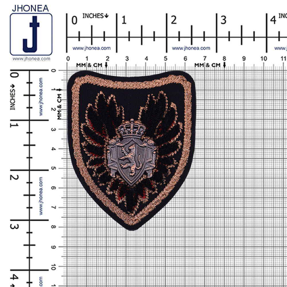 Royal Metal Badge Design Texture Patch for Designer Jackets