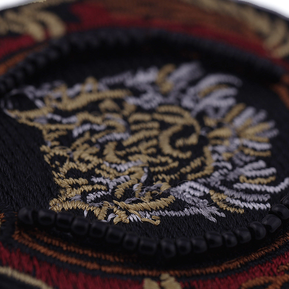 Unique Shape Designer Embroidery Beaded Patch