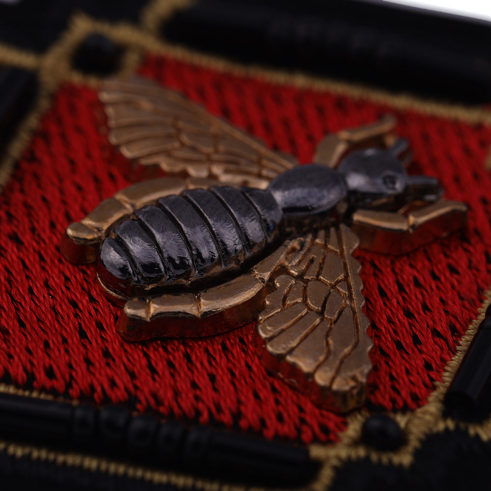 Metal Honeybee Beaded Embroidery Patch for Shirts
