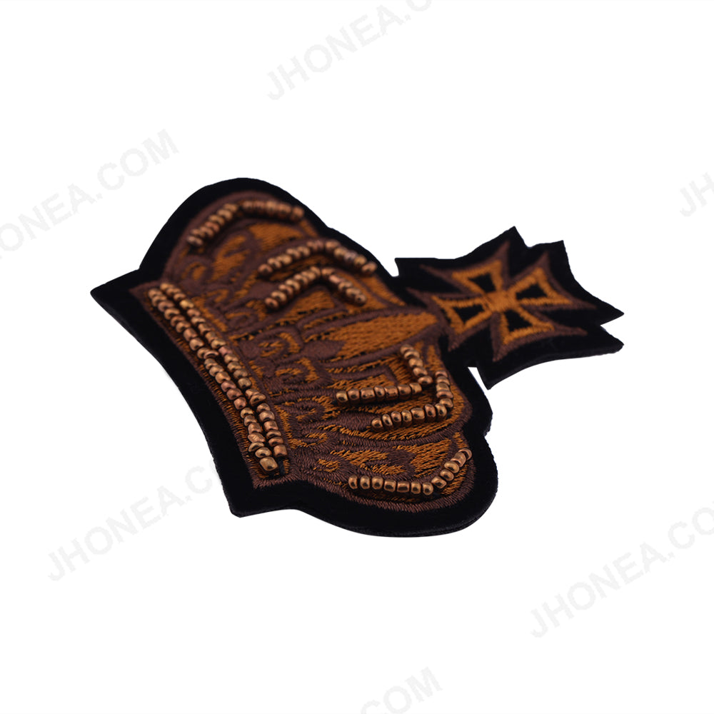 King Crown Beaded Embroidery Patches for Suits/Blazers