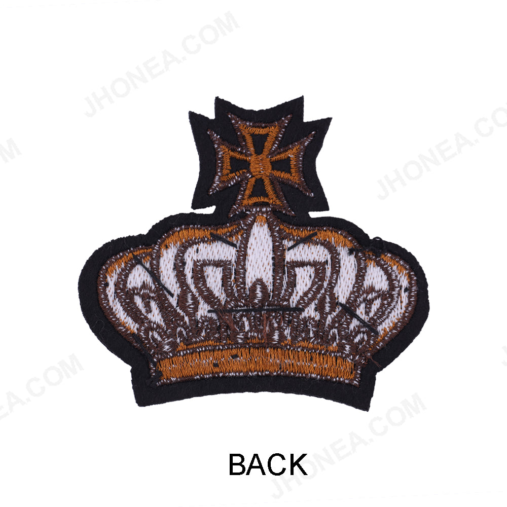 King Crown Beaded Embroidery Patches for Suits/Blazers