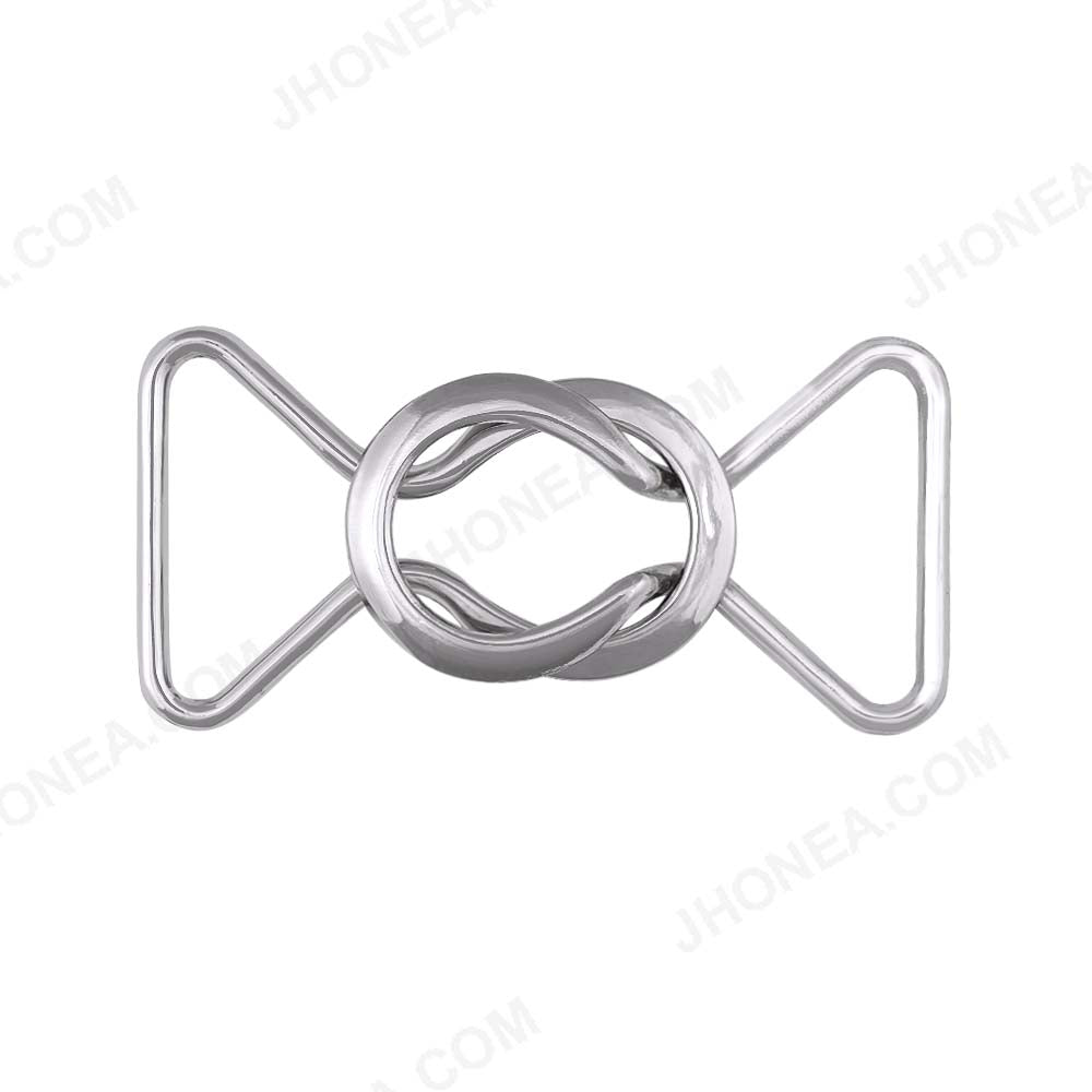 Classic Geometrical Structure Shiny Silver Chrome finish Closure Clasp Buckle