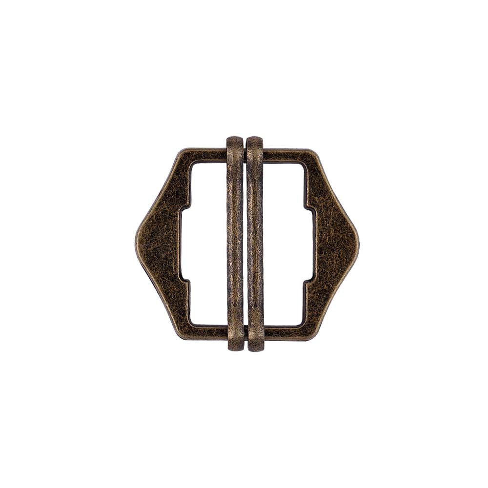 Double Webbing Adjuster Tailor's Choice Buckle for Pant/Waistcoat in Antique Brass Color
