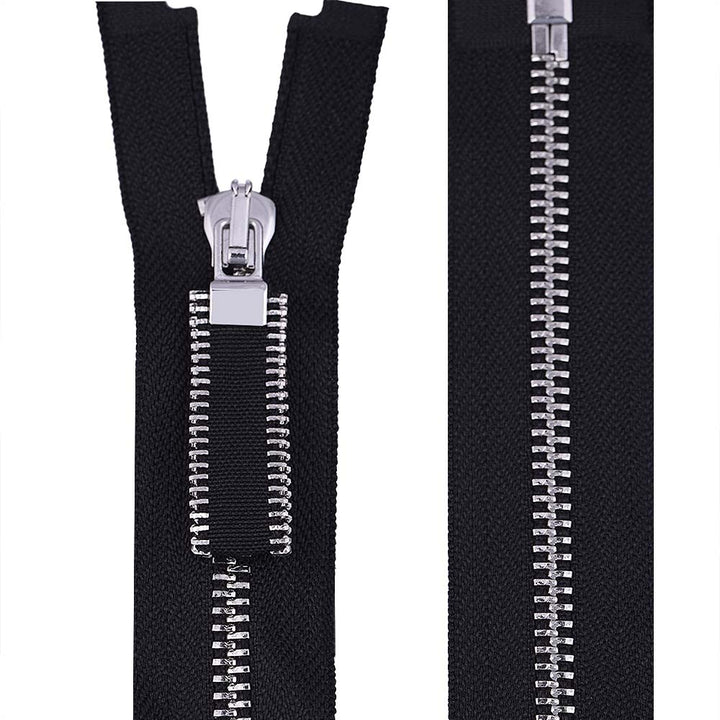 #5 Fancy Silver Metal Teeth Runner Fashionable Zipper for Jackets