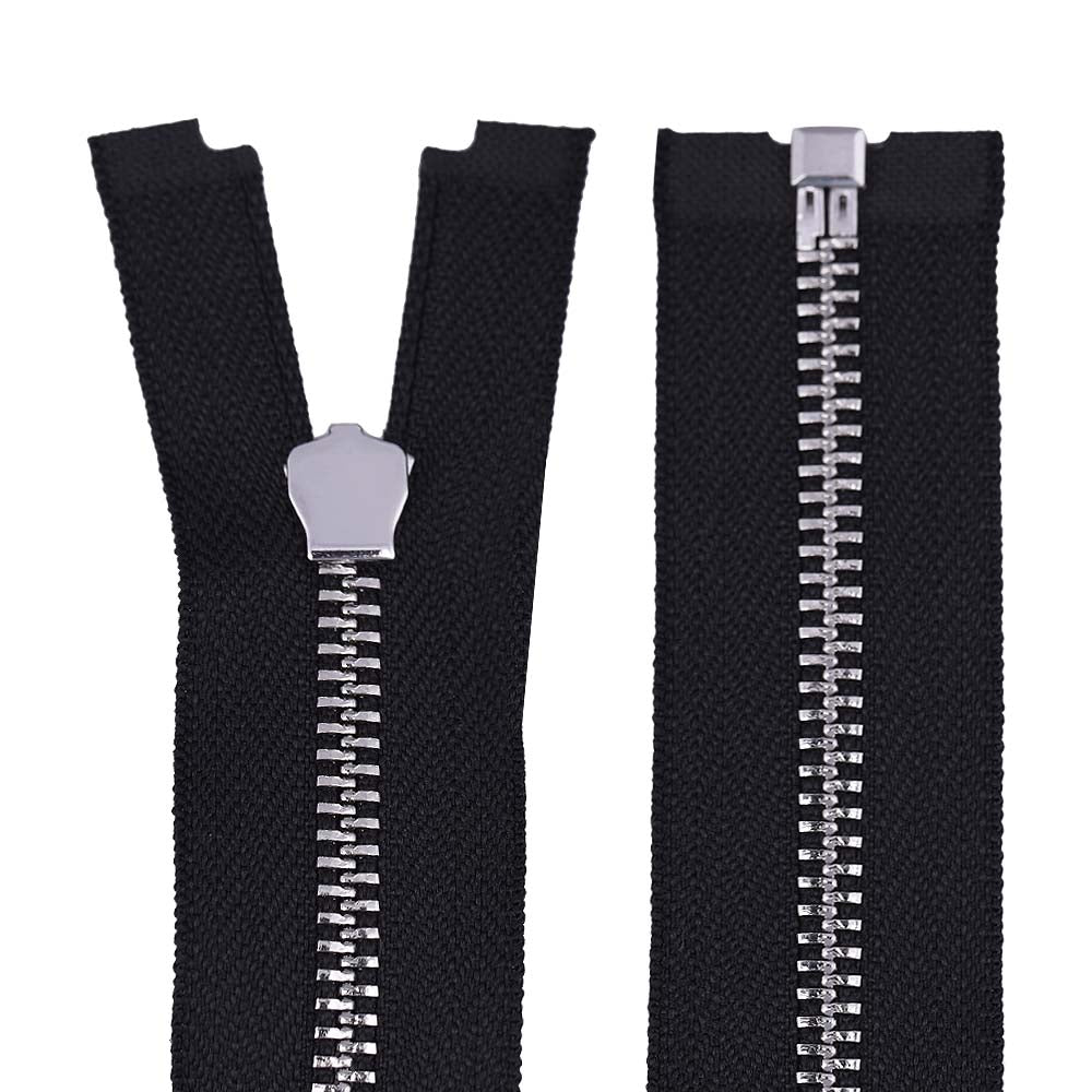 #5 Fancy Silver Metal Teeth Runner Fashionable Zipper for Jackets