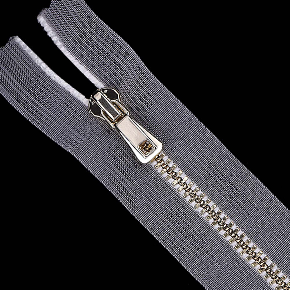#5 YKK Metal Zipper Open End Nickel Finish- 57 Colors - 17 Lengths Available