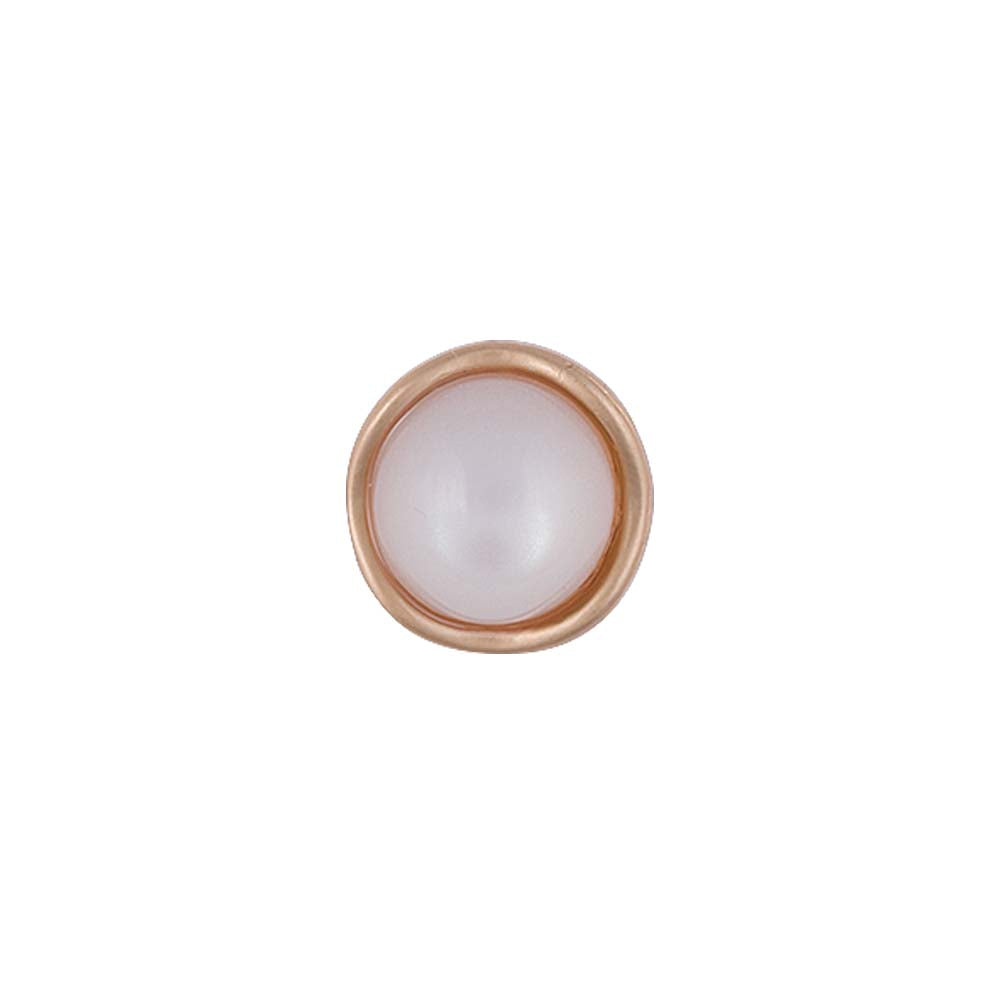 10mm (16L) Fancy Matte Gold Loop Clear Resin Pearl Buttons