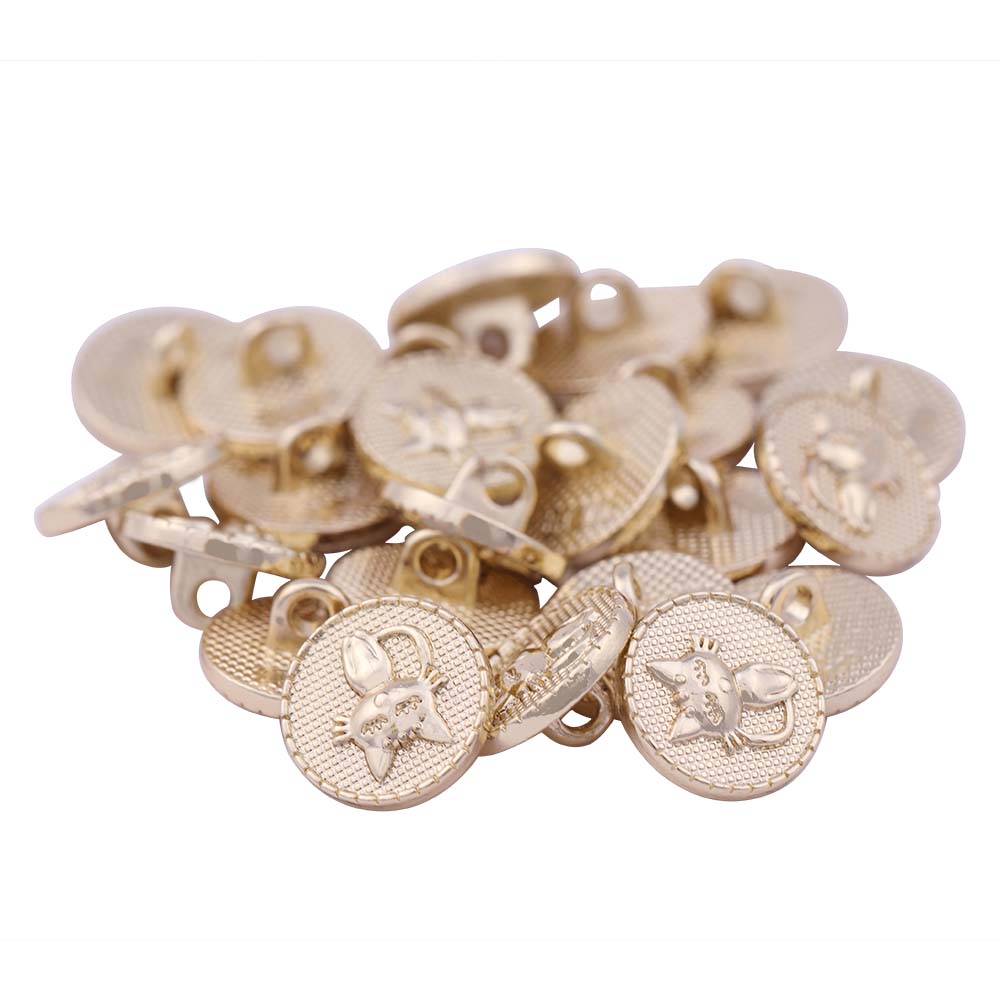 Decorative Shiny Gold 12mm (20L) Metal Buttons for Clothing  Edit alt text
