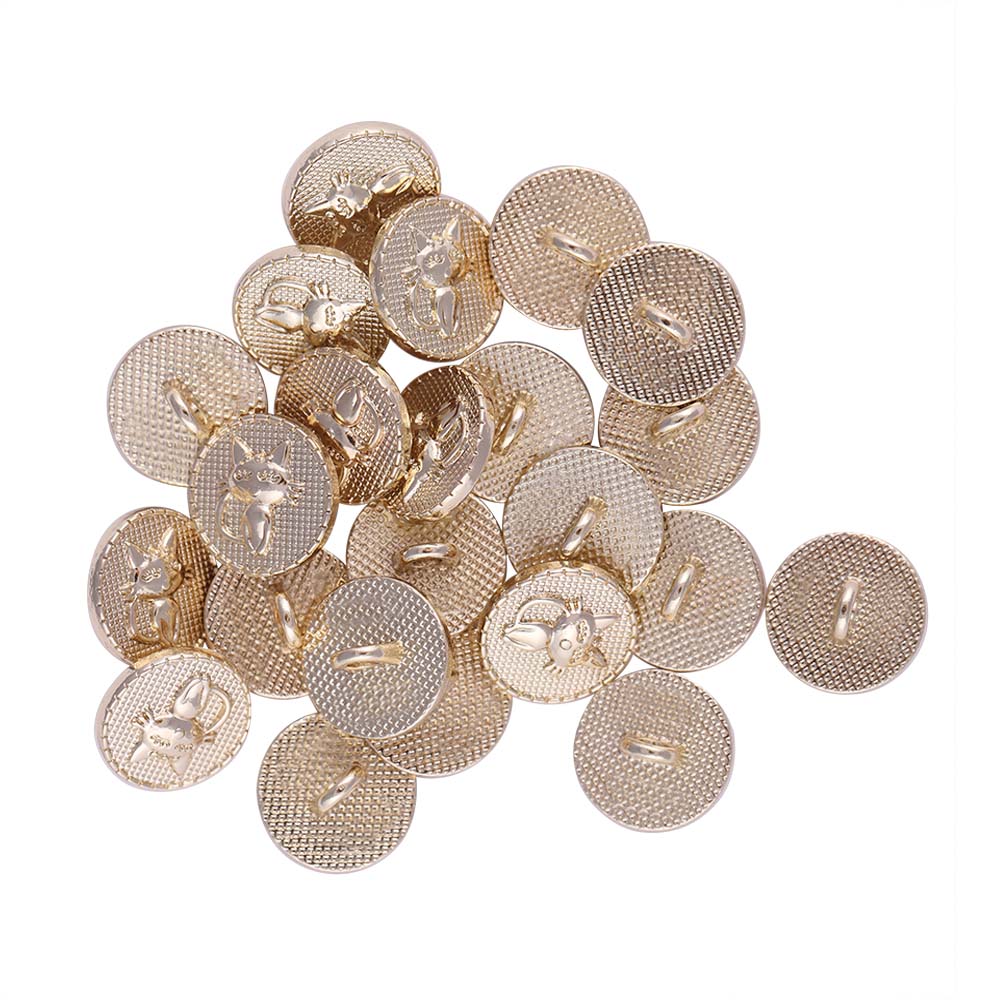 Decorative Shiny Gold 12mm (20L) Metal Buttons for Clothing  Edit alt text