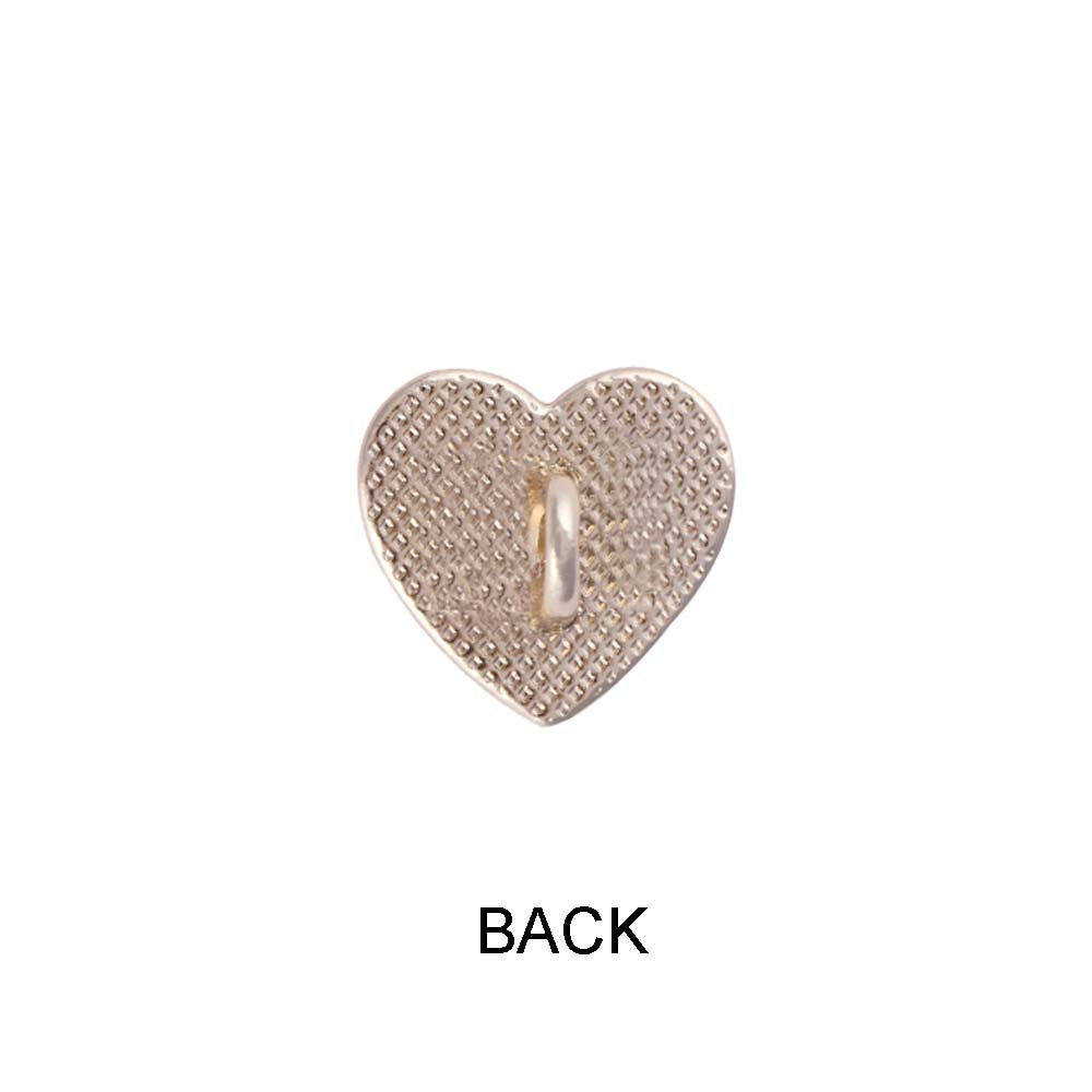 Shiny Gold Heart Shape Premium Decorative Metal Buttons