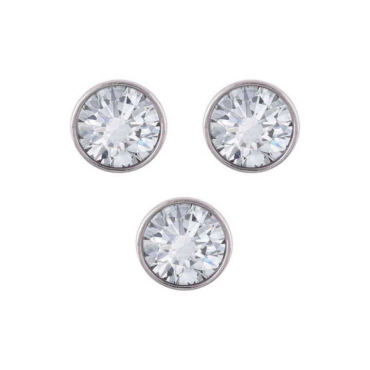 9mm (14L) Shiny & Sparkling Shiny Silver Best Quality Diamond Buttons