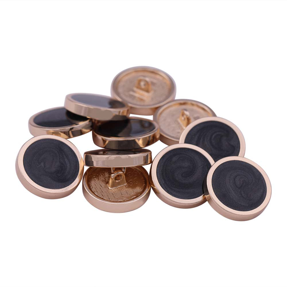 Shiny gold with black Marble Surface Finish Exclusive Design Coat/Blazer Metal Buttons