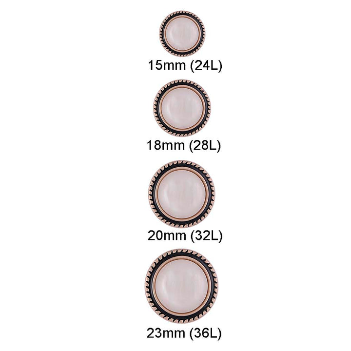 Exclusive Designer Glossy Resin Pearl Metal Buttons