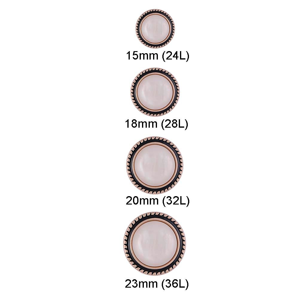 Exclusive Designer Glossy Resin Pearl Metal Buttons