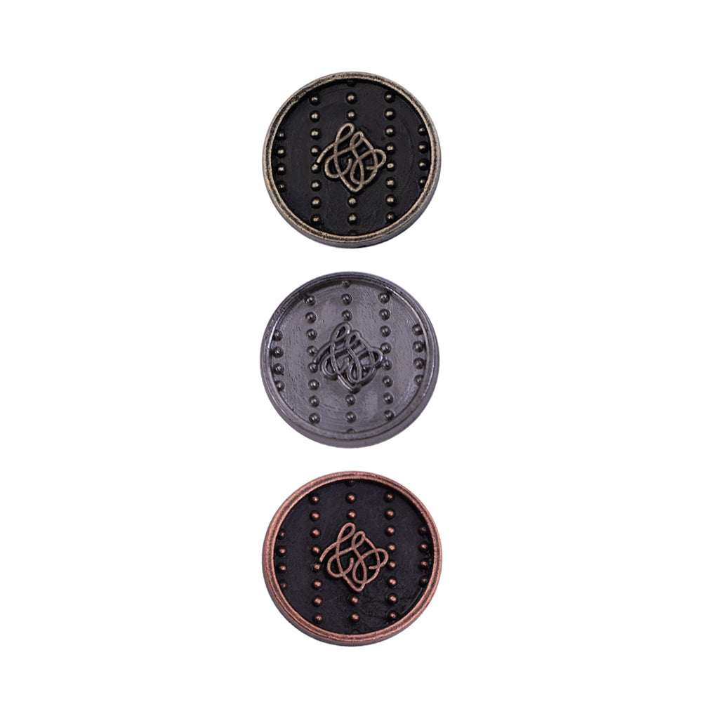 Round Shape Dotted Engraved Design Loop Metal Buttons – JHONEA ACCESSORIES