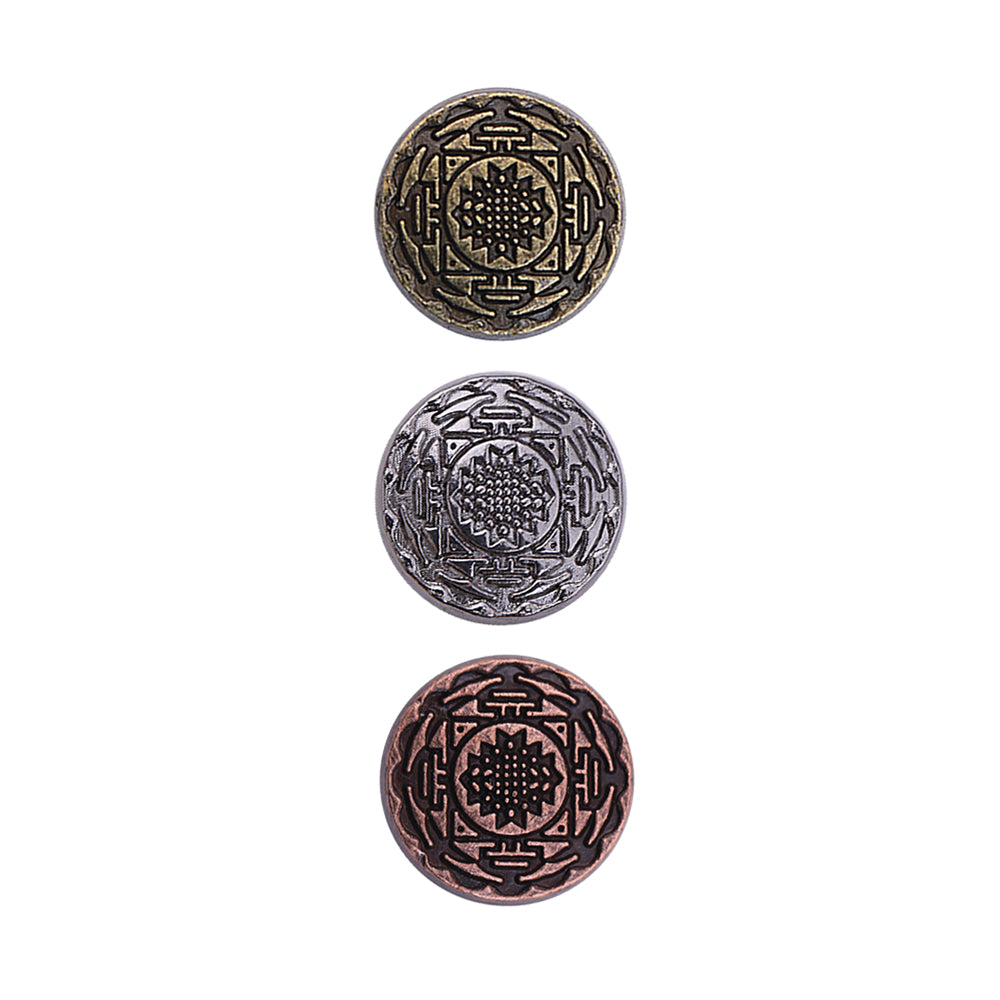 Round Shape Celtic Design Kurta Metal Buttons