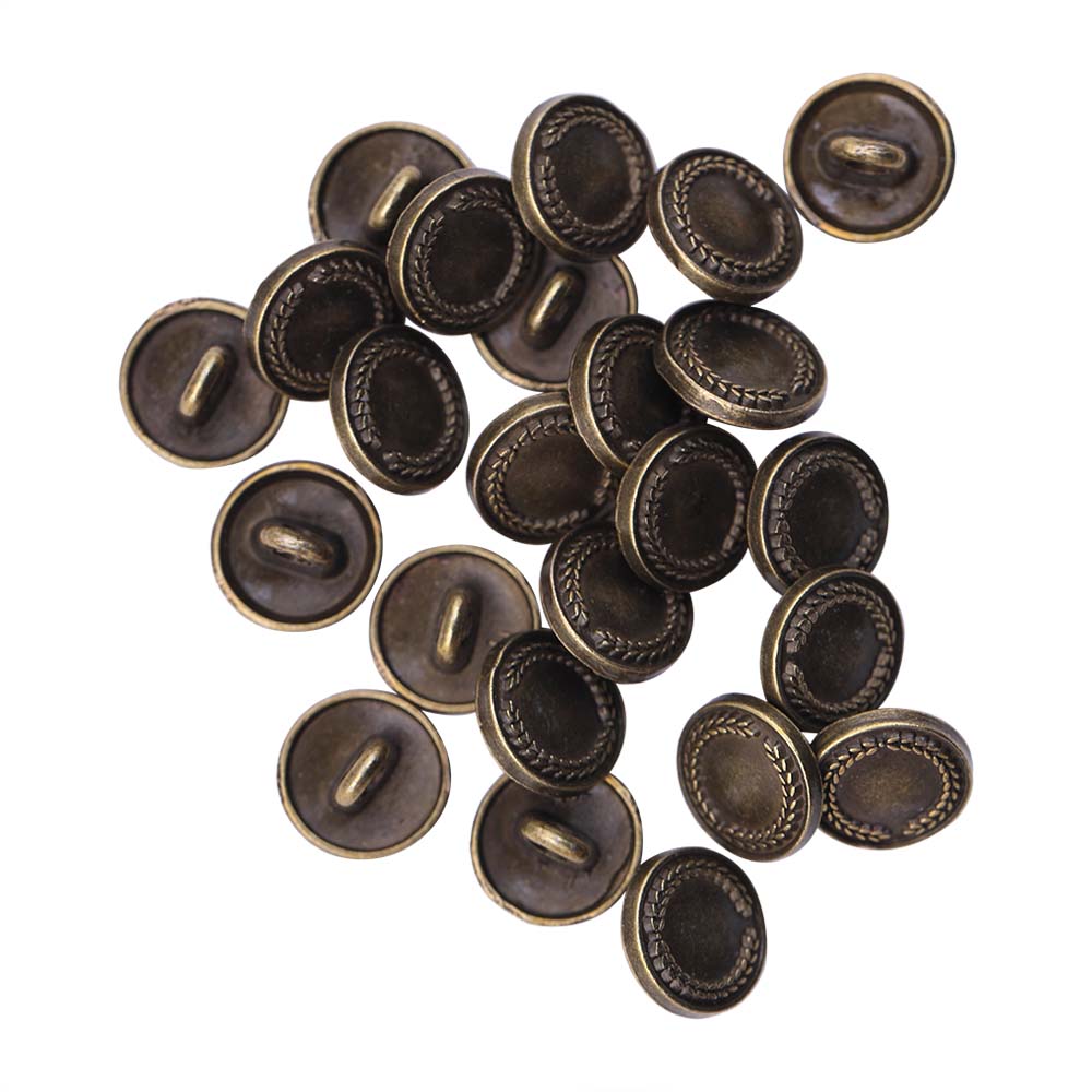 Round Shape Wreath Engraved Design Kurta Metal Buttons