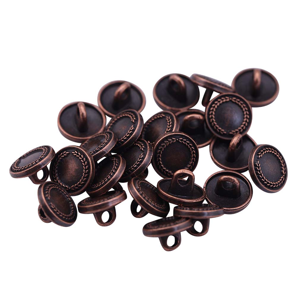 Round Shape Wreath Engraved Design Kurta Metal Buttons