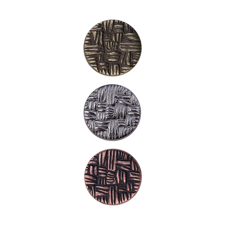 Round Shape Checks Engraved Design Kurta Metal Buttons