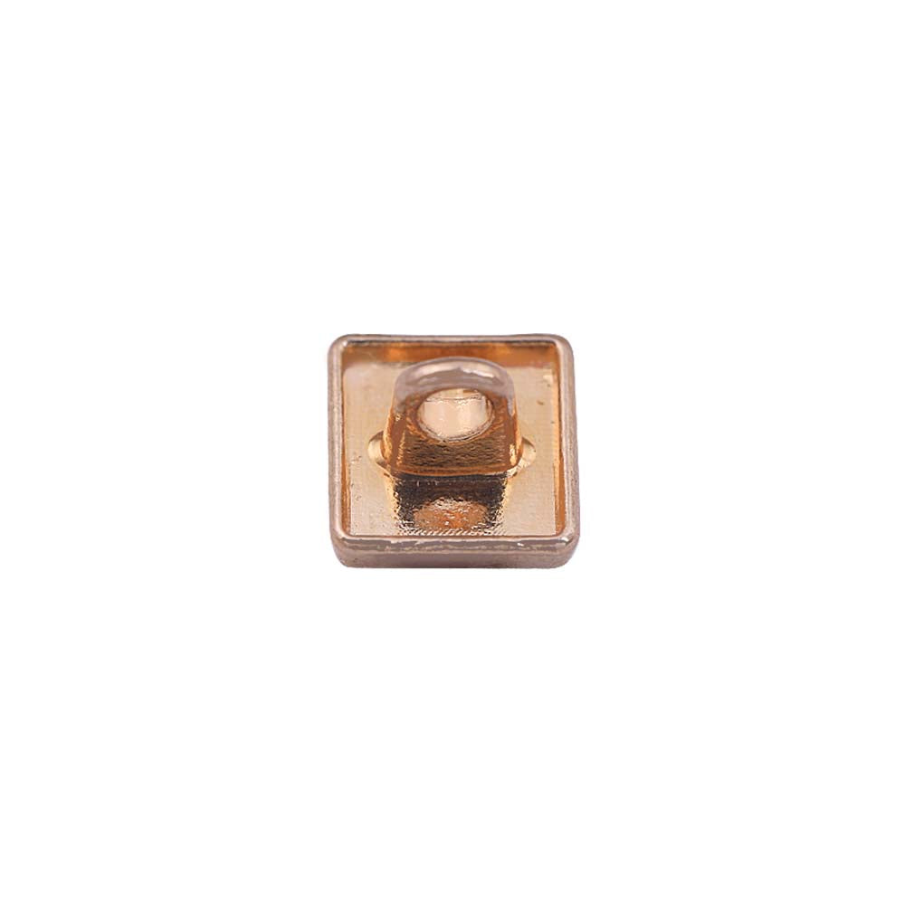 Square Shiny Gold Lamination Metal Buttons for Kurta/Shirts