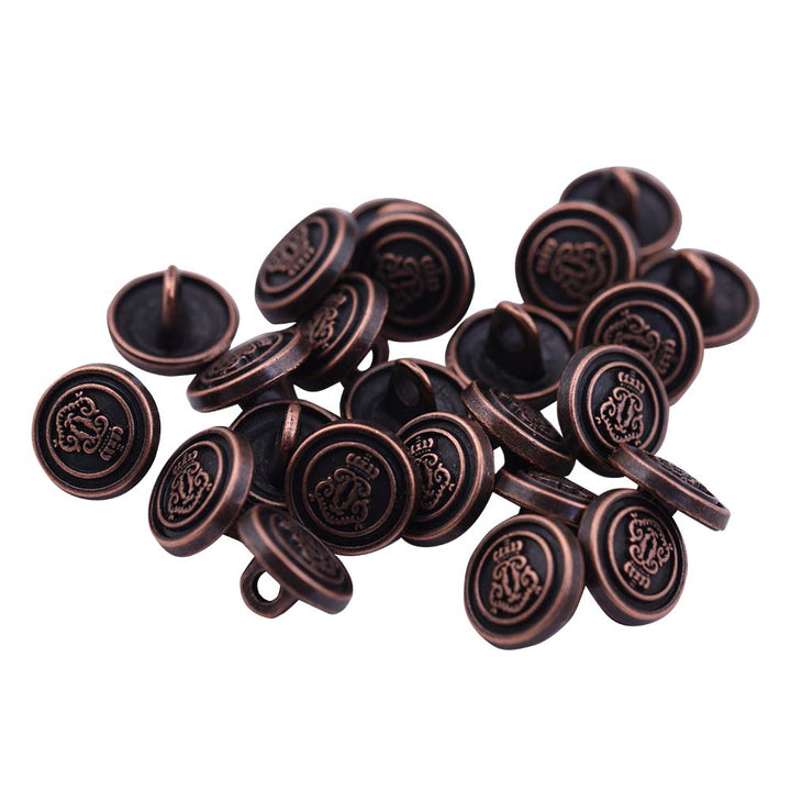 Round Shape Logo Engraved Design Kurta Metal Buttons