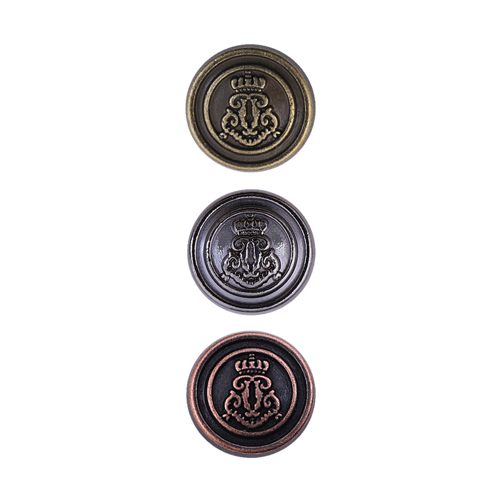 Round Shape Logo Engraved Design Kurta Metal Buttons