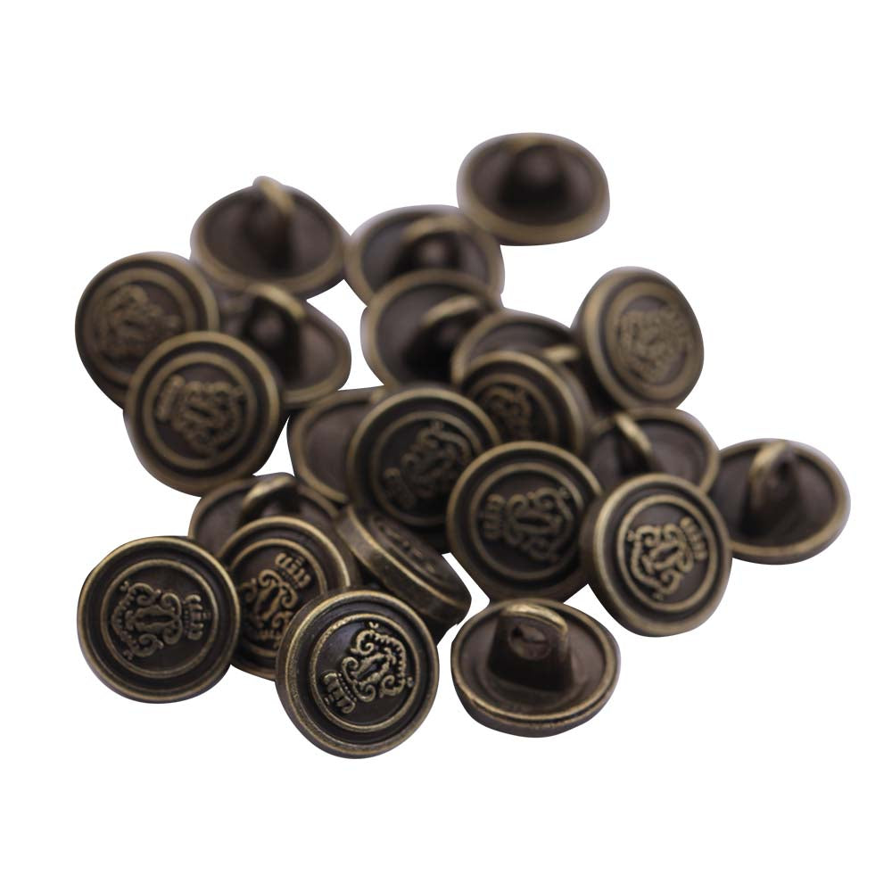 Round Shape Logo Engraved Design Kurta Metal Buttons