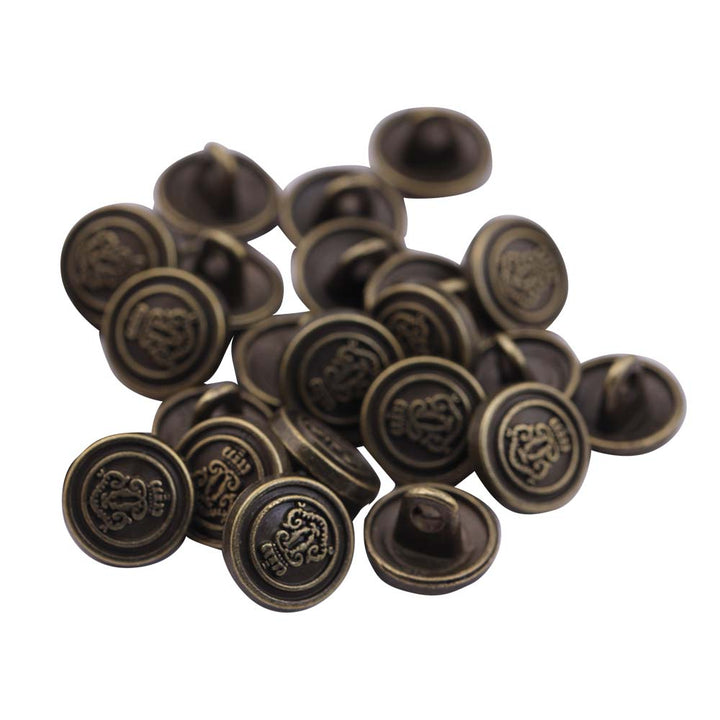 Round Shape Logo Engraved Design Kurta Metal Buttons