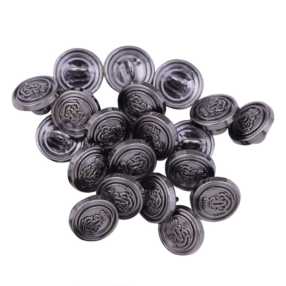 Round Shape Logo Engraved Design Kurta Metal Buttons