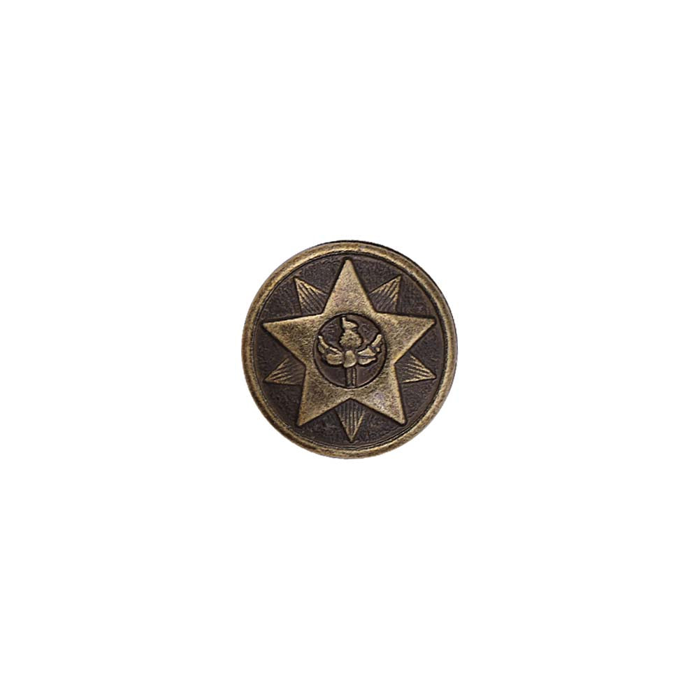 Round Shape Star Design Loop Metal Buttons for Shirts/Kurta