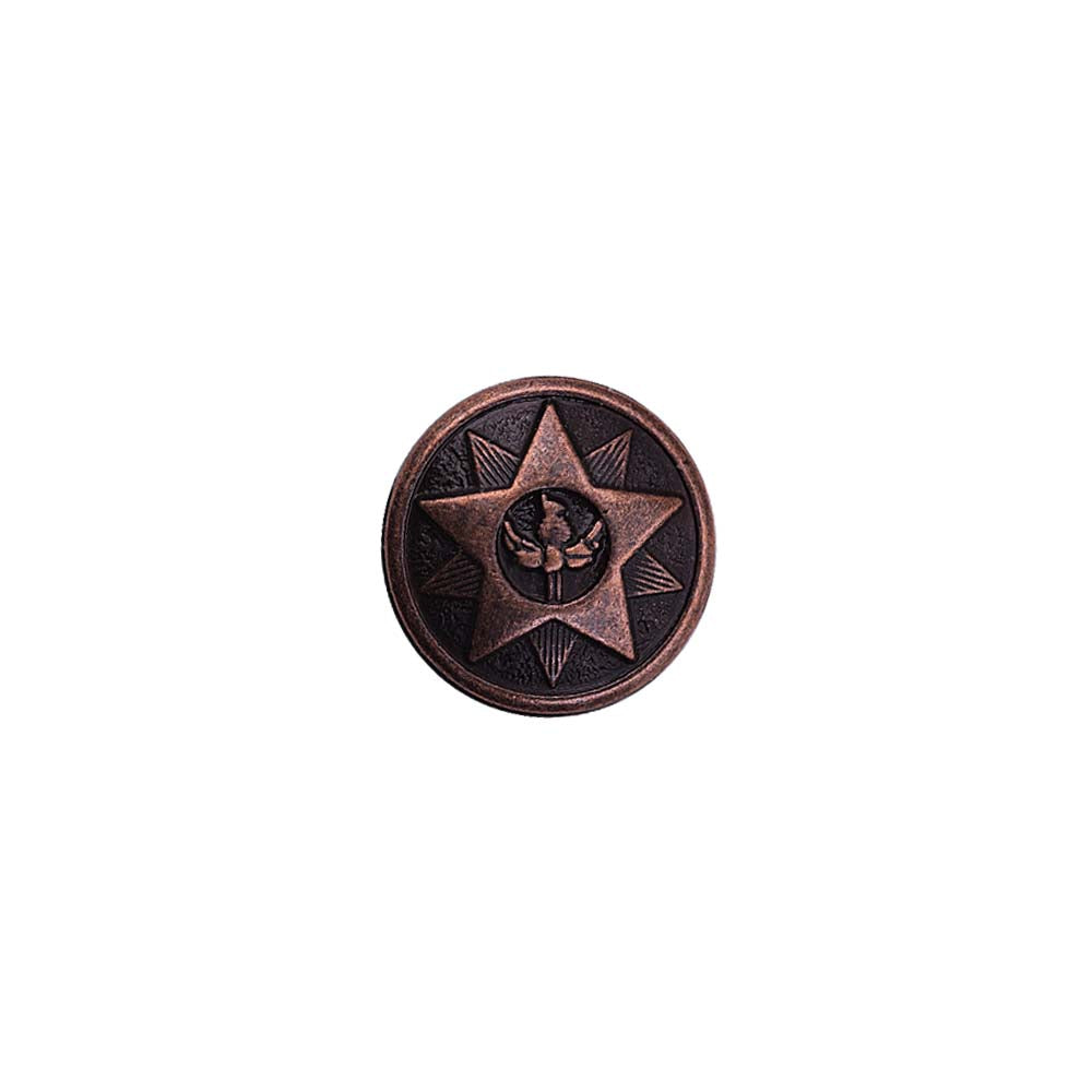 Round Shape Star Design Loop Metal Buttons for Shirts/Kurta