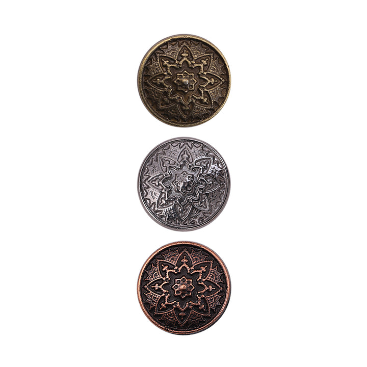 Round Shape Traditional Mandala Design Kurta Metal Buttons