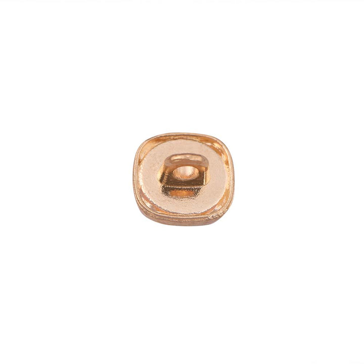 10mm (16L) Rounded Square Shape Shiny Gold Pearl Buttons