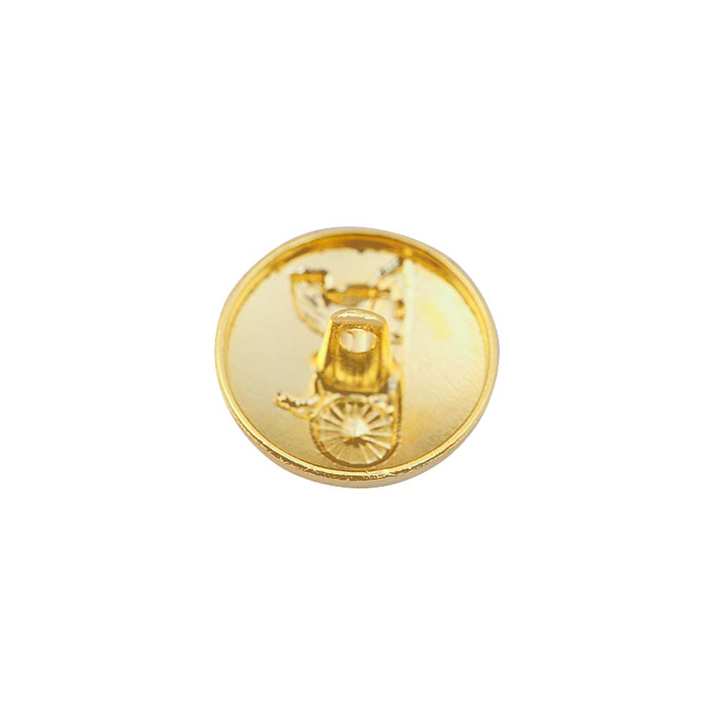 Eye Catching Shiny Bright Gold Chariot Design Metal Buttons