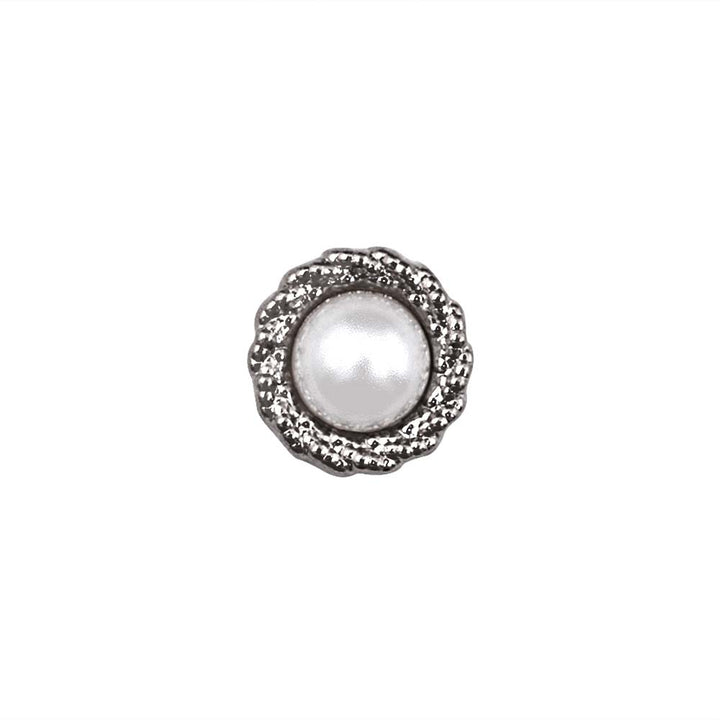 10mm (16L) Round Shape Shiny Decorative Rim Pearl Buttons