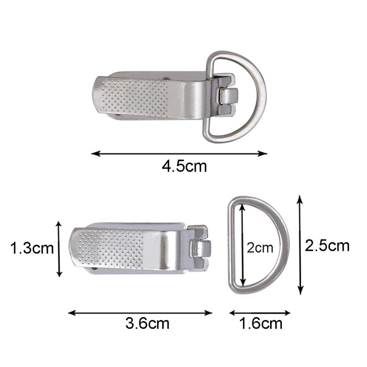 Unique Designer Metal Shiny Silver Clasp Clip Detail for Jackets/Coats