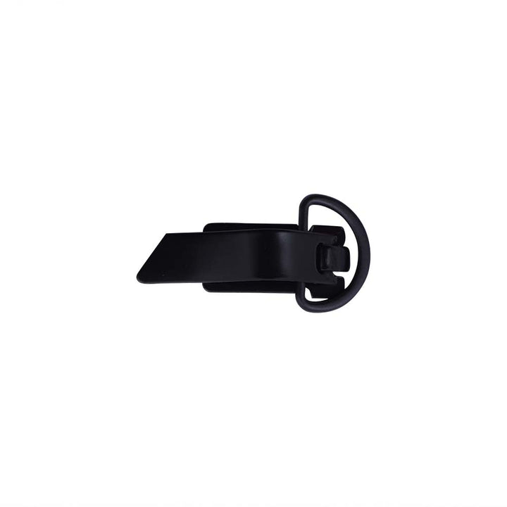 Classic Openable Matte Black Clip Lock with D Ring for Coats/Blazers/Jackets