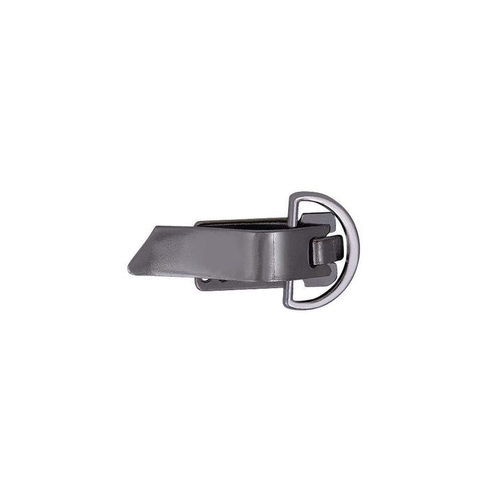 Classic Openable Shiny Gunmetal Clip Lock with D Ring for Coats/Blazers/Jackets