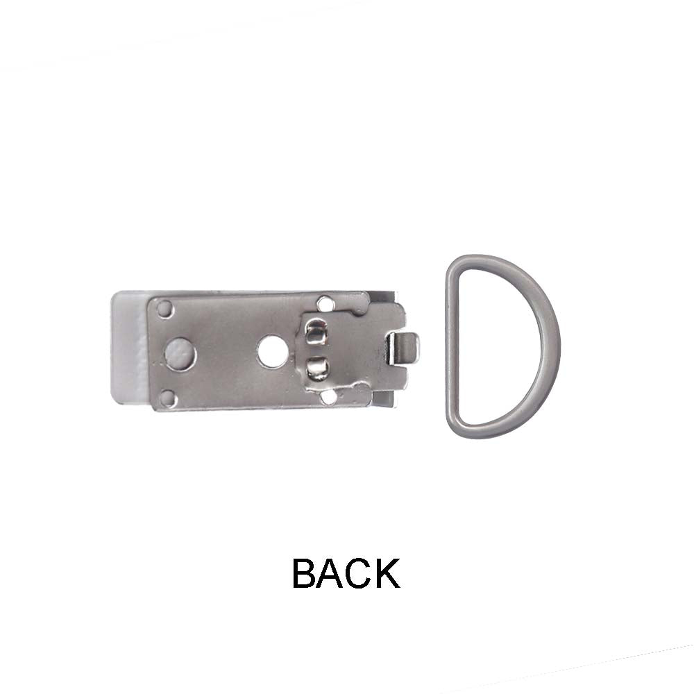 Matte Silver Finish Openable Metal Clip Accessory with D Ring