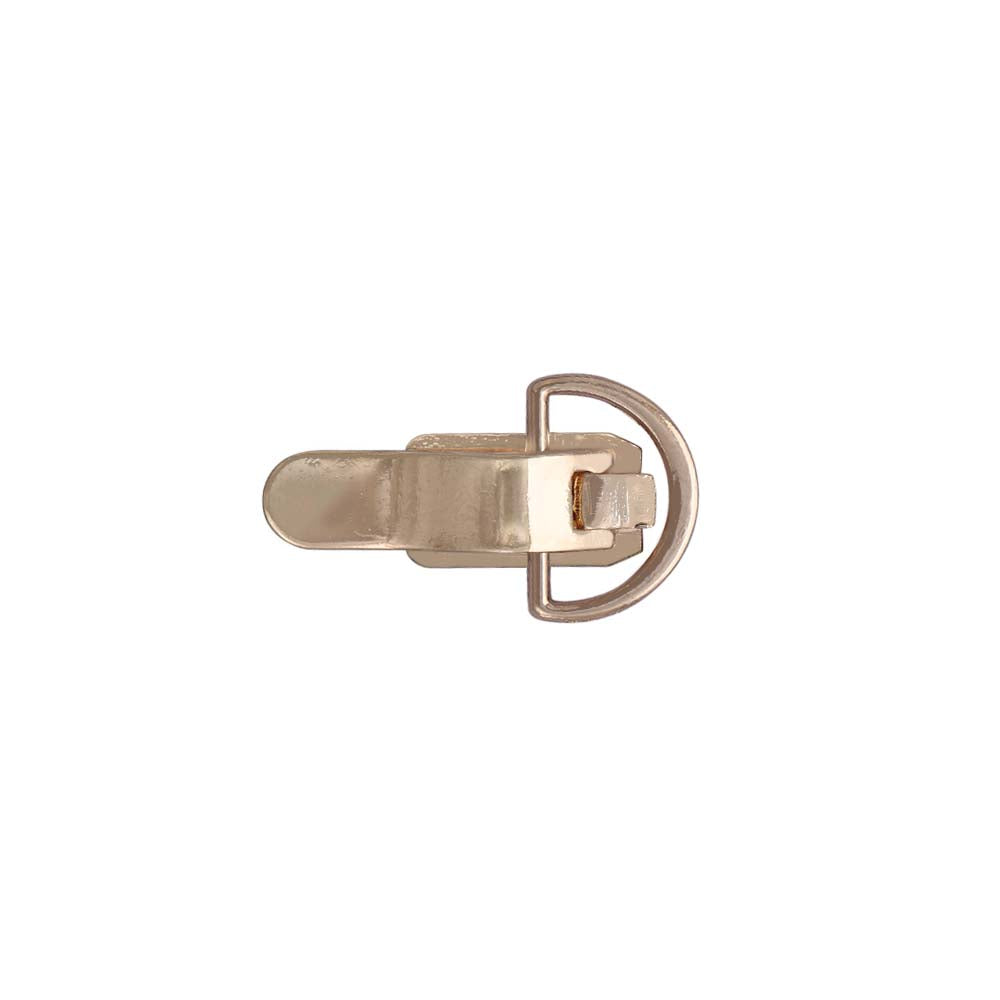 Small Openable Shiny Gold Metal Clasp Clip Detail Accessory with D Ring
